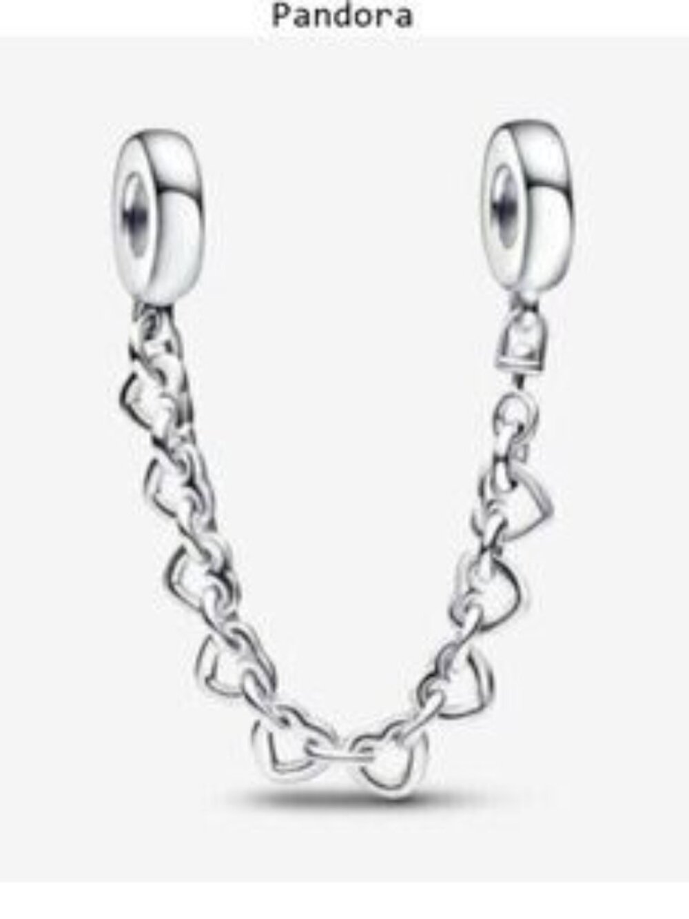 Pandora Linked Hearts Safety Chain